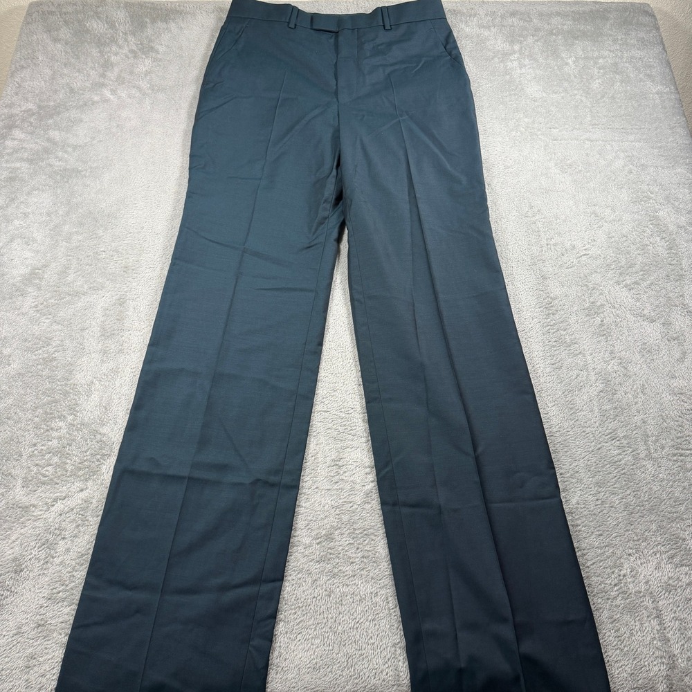 Gucci Uniform Dress Pants Mens 33 Dark Teal Flat Front Made In Bulgaria NWOT